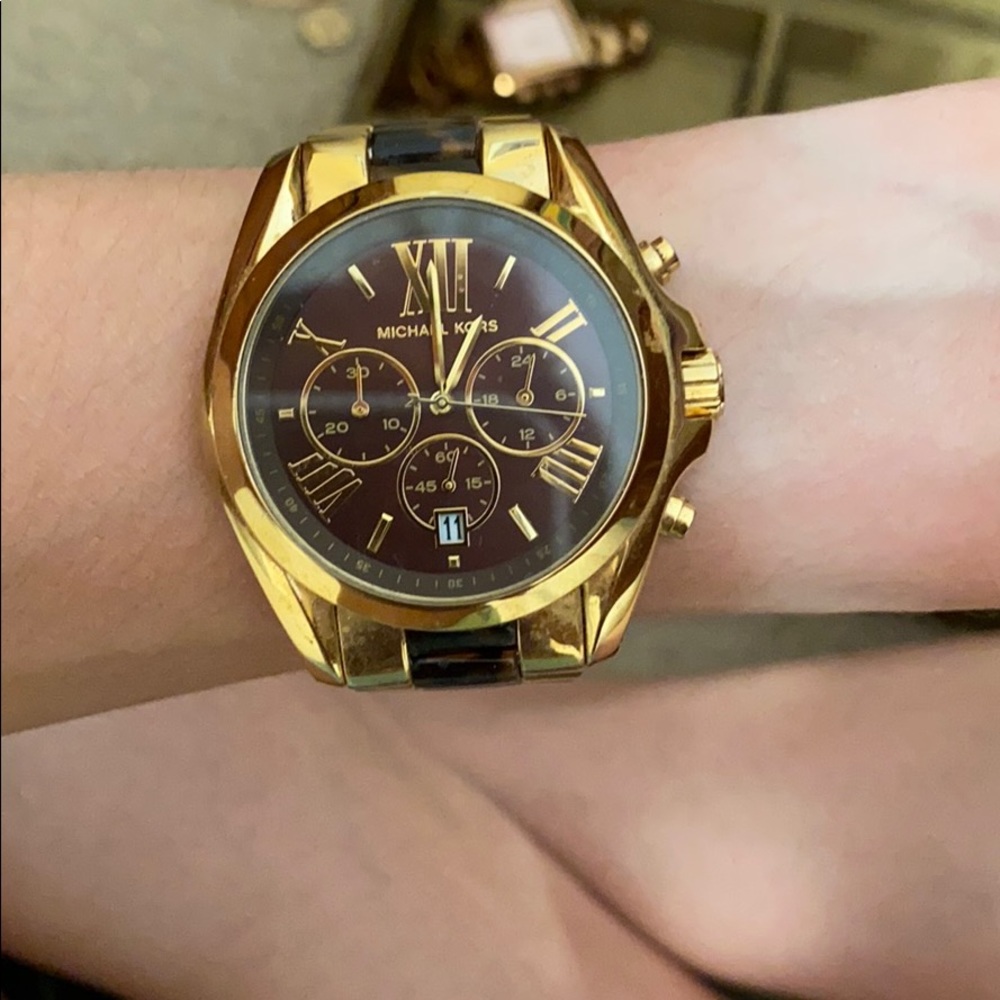 Michael Kors tortoise shell watch
